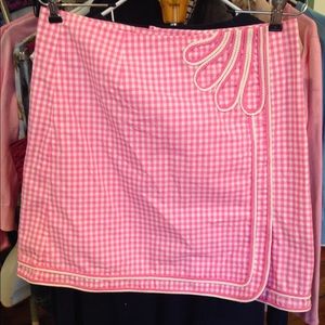 Lilly Pulitzer vintage pink gingham Kendall skirt.